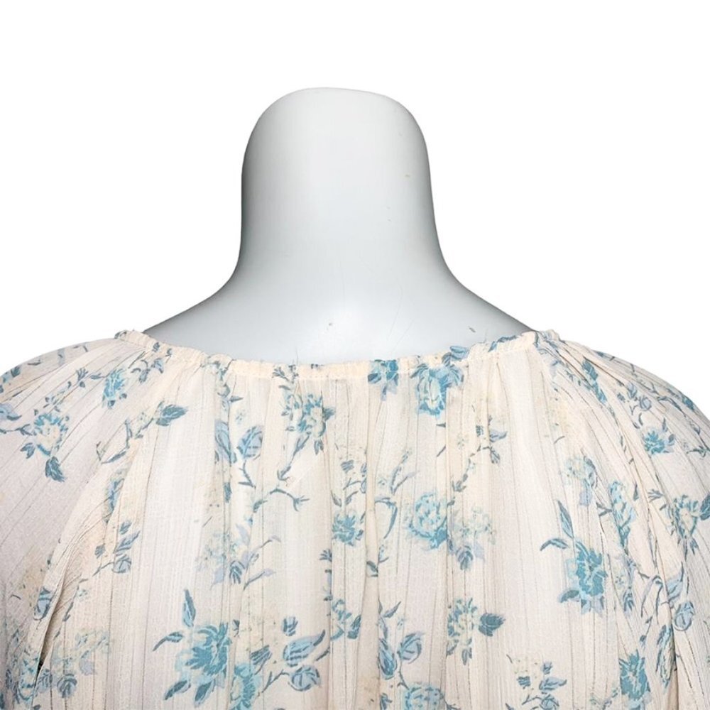 NWT FREE PEOPLE Final Rose Ruched Blouse in Vintage Cameo - Picture 6 of 10